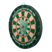 Harp Icon Dartboard Ierse kleuren en aangepaste te Dartbord (Voorkant Rechts)