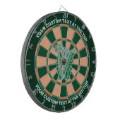 Harp Icon Dartboard Ierse kleuren en aangepaste te Dartbord (Voorkant Links)