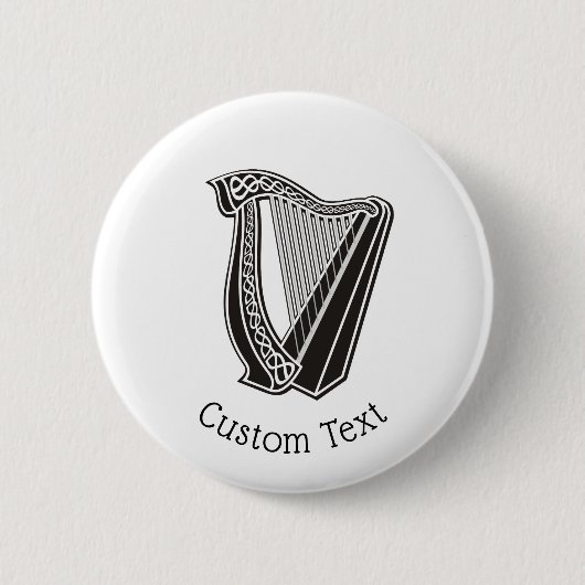 Harp Icon Ronde Button 5,7 Cm (Voorkant)