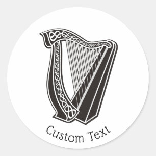 Harp Icon Ronde Sticker