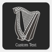 Harp Icon Vierkante Sticker (Voorkant)