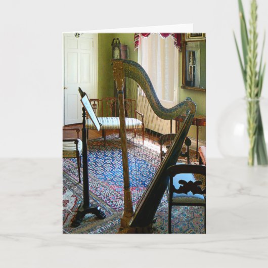 Harp in de Levende Zaal Kaart (Voorkant)