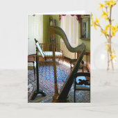 Harp in de Levende Zaal Kaart (Gele Bloem)