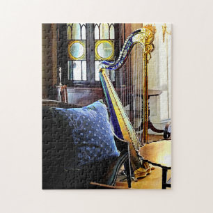 Harp in de muziekkamer legpuzzel