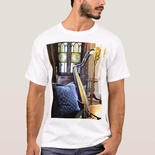 Harp in de muziekkamer t-shirt (Voorkant)