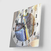 Harp in de muziekkamer vierkante klok (Hoek)