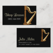 Harp Instructor Music Visitekaartje (Voorkant / Achterkant)