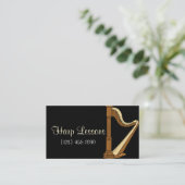 Harp Instructor Music Visitekaartje (Staand voorkant)