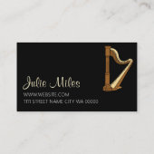 Harp Instructor Music Visitekaartje (Achterkant)