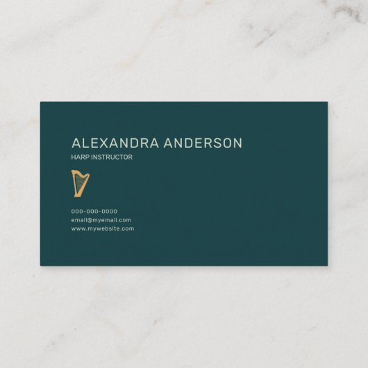 Harp Instructor Visitekaartje (Achterkant)