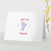 Harp is mijn valentijn kaart (Gele Bloem)