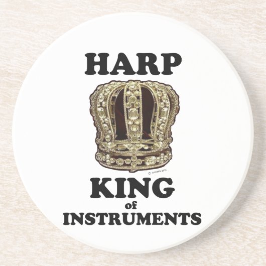 Harp King of Instruments Zandsteen Onderzetter (Voorkant)