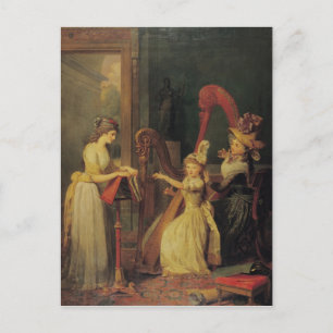 Harp-les van Madame de Genlis Briefkaart