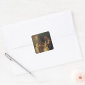 Harp-les van Madame de Genlis Vierkante Sticker (Envelop)