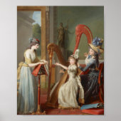 Harp Lesson, gegeven door mevrouw De Genlis Poster (Voorkant)