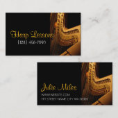 Harp Lessons Music Visitekaartje (Voorkant / Achterkant)