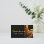 Harp Lessons Music Visitekaartje (Staand voorkant)