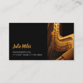 Harp Lessons Music Visitekaartje (Achterkant)
