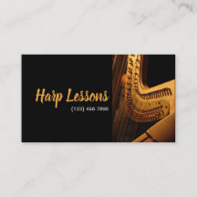 Harp Lessons Music Visitekaartje