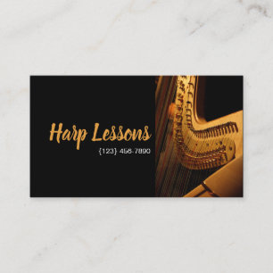 Harp Lessons Music Visitekaartje
