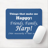 Harp maakt me gelukkig muismat (Met muis)