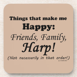 Harp maakt me gelukkig onderzetter
