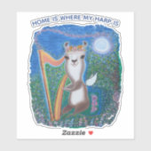 Harp Maan Engel Sticker (Vel)