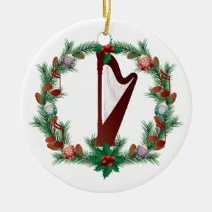 Harp Music kerstmis met ornament Gift