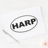 Harp Music Lover Ovale Sticker (Envelop)