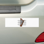 Harp musical 02 B Bumpersticker (Op auto)