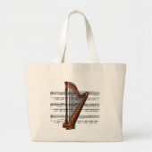 Harp musical 02 B Grote Tote Bag (Voorkant)