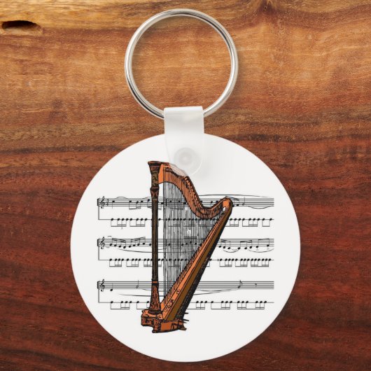Harp musical 02 B Sleutelhanger (Voorkant)
