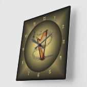 Harp ~ Musical Wereldbol ~Musical Instrument ~ Sca Vierkante Klok (Hoek)