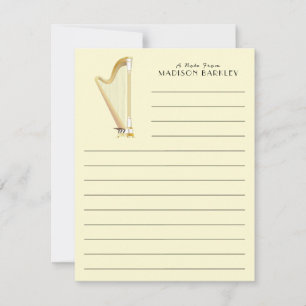 Harp Musician Music Teacher Bedankkaart