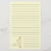 Harp Musician Music Teacher Briefpapier (Achterkant)