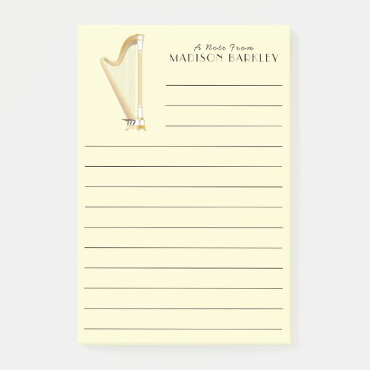 Harp Musician Music Teacher Post-it® Notes (Voorkant)
