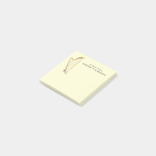 Harp Musician Music Teacher Post-it® Notes (Schuin)