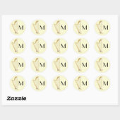 Harp Musician Music Teacher Ronde Sticker (Vel)