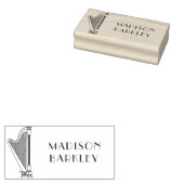 Harp Musician Music Teacher Rubberstempel (Gestempeld)
