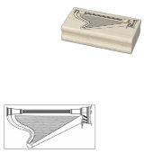 Harp Musician Music Teacher Rubberstempel (Gestempeld)