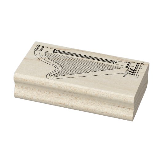 Harp Musician Music Teacher Rubberstempel (Stempel)