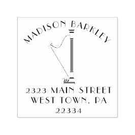 Harp Musician Music Teacher Zelfinktende Stempel