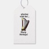 Harp muziekinstrument harp cadeaulabel (Voorkant)