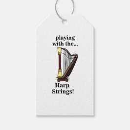 Harp muziekinstrument harp cadeaulabel
