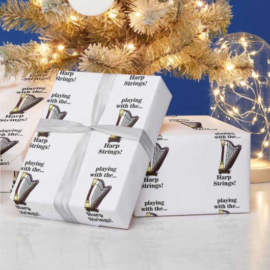 Harp muziekinstrument harp cadeaupapier (Feestdagen)