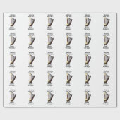 Harp muziekinstrument harp cadeaupapier (Vlak)