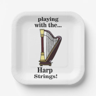 Harp Muziekinstrument Harp Feest Papieren Bordje
