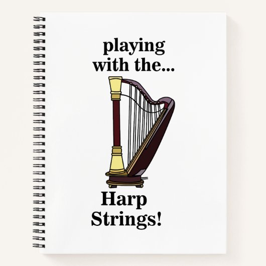 Harp muziekinstrument harp notitieboek (Voorkant)