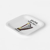 Harp Muziekinstrument Harp Party Papieren Bordje (Gebogen)