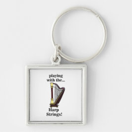 Harp muziekinstrument harp sleutelhanger